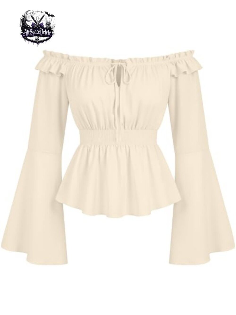 Renaissance Peasant Blouse Off Shoulder Ruffle Pirate Costume Top